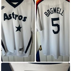 Nike White and Navy Astros Jersey
